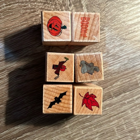 6 Halloween rubber stamps nwt - Picture 2 of 3